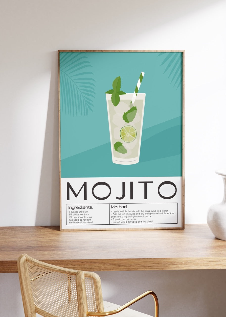 Cocktail Mojito Unframed Poster