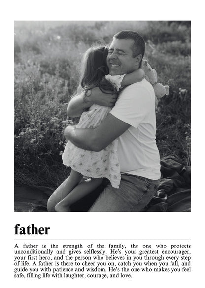 Kişiye Özel Father / Baba Çerçevesiz Poster - Özel Tasarım - CUSTOM6