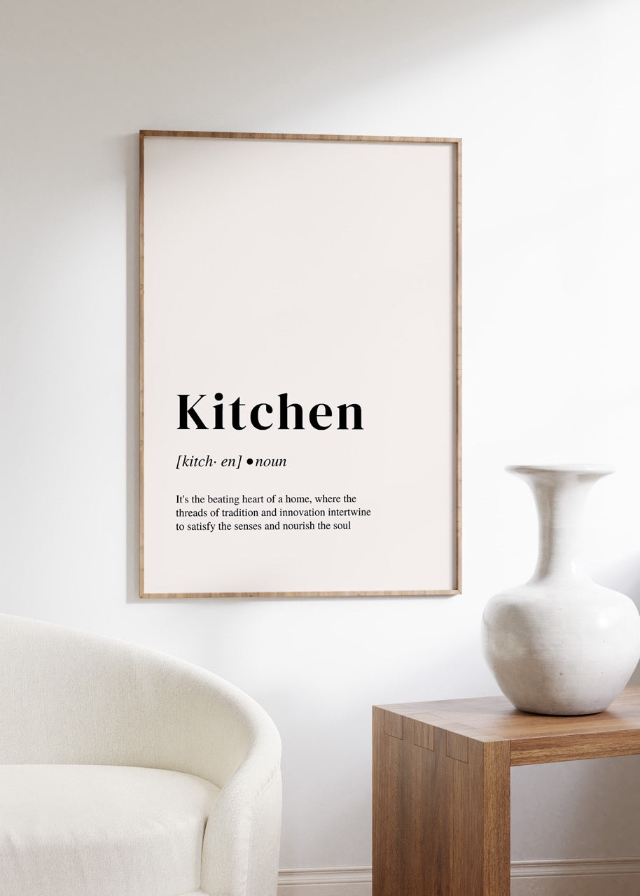 Kitchen Kelime Çerçevesiz Poster