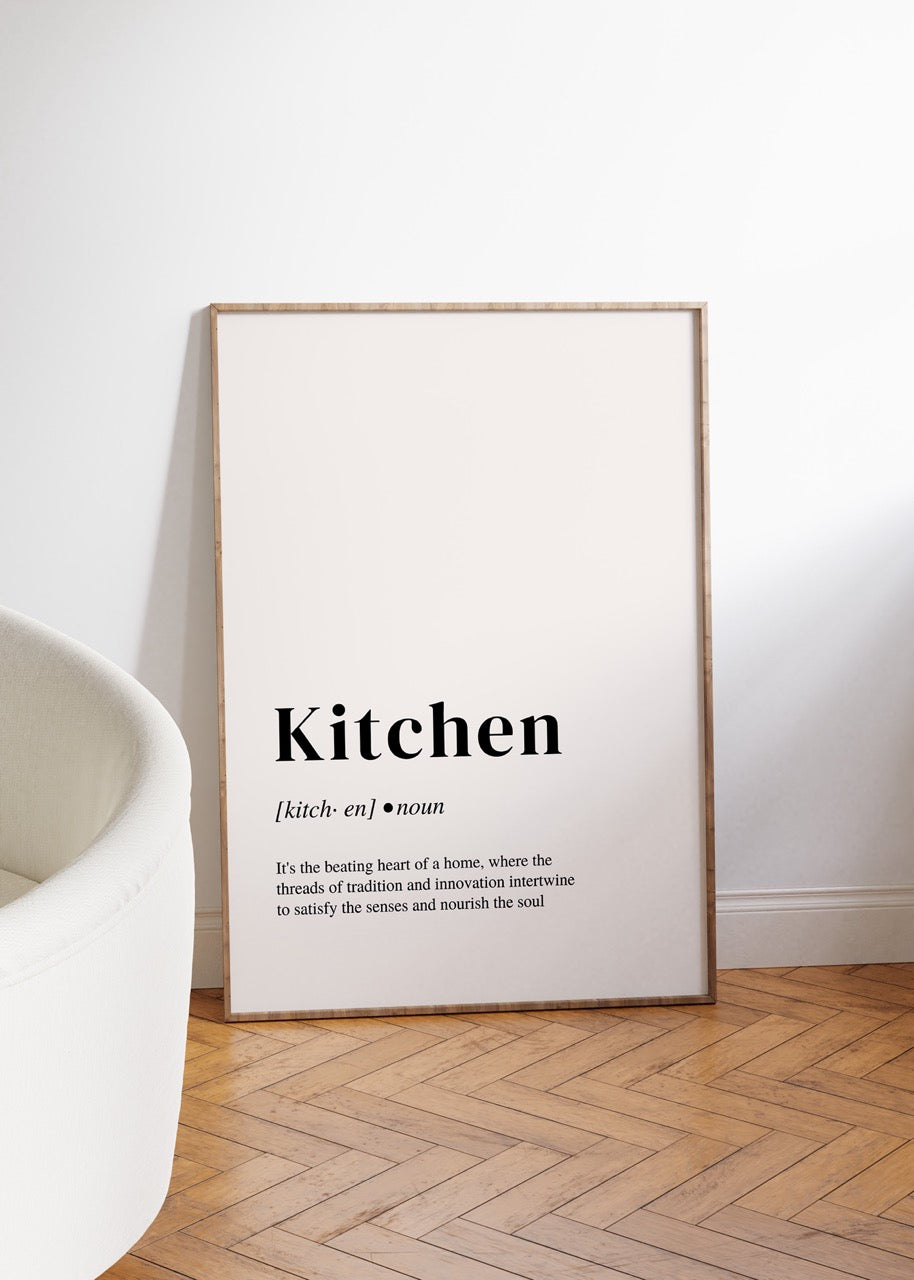 Kitchen Kelime Çerçevesiz Poster