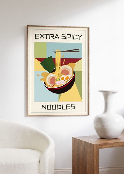Extra Spicy Noodles Çerçevesiz Poster
