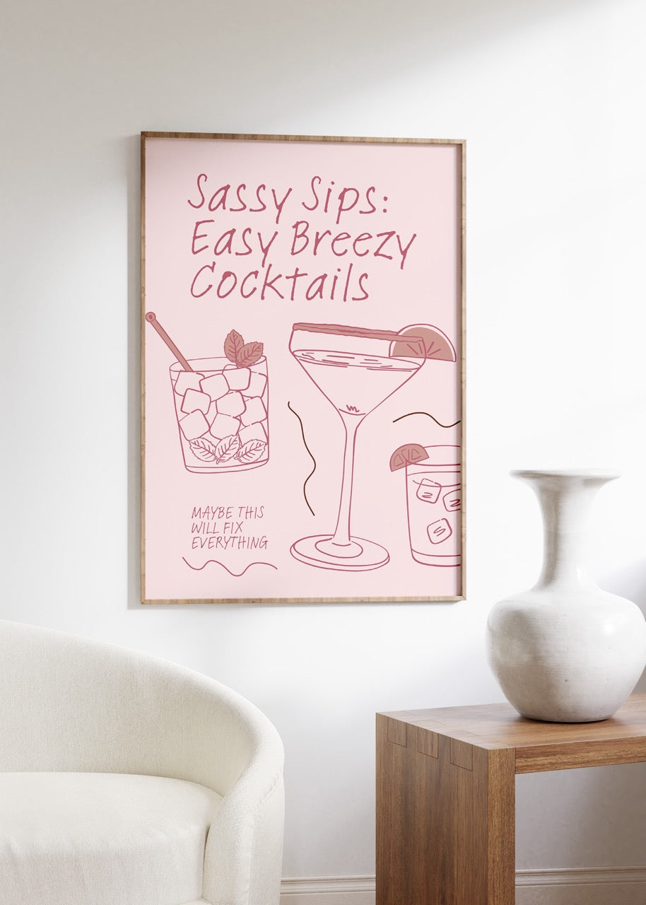 Easy Breezy Cocktails No.2 Çerçevesiz Poster