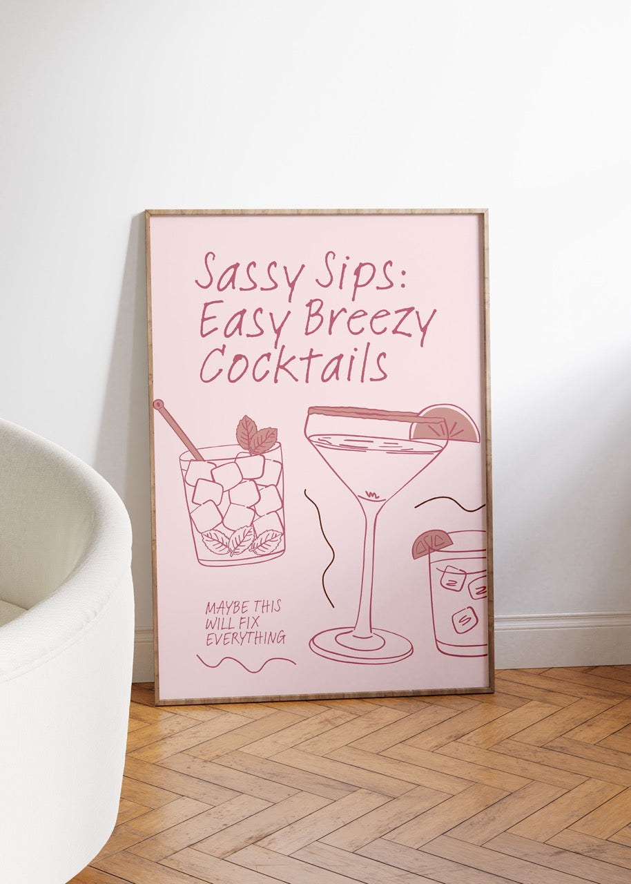 Easy Breezy Cocktails No.2 Çerçevesiz Poster