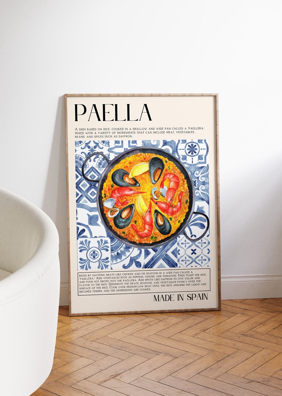 Paella Çerçevesiz Poster