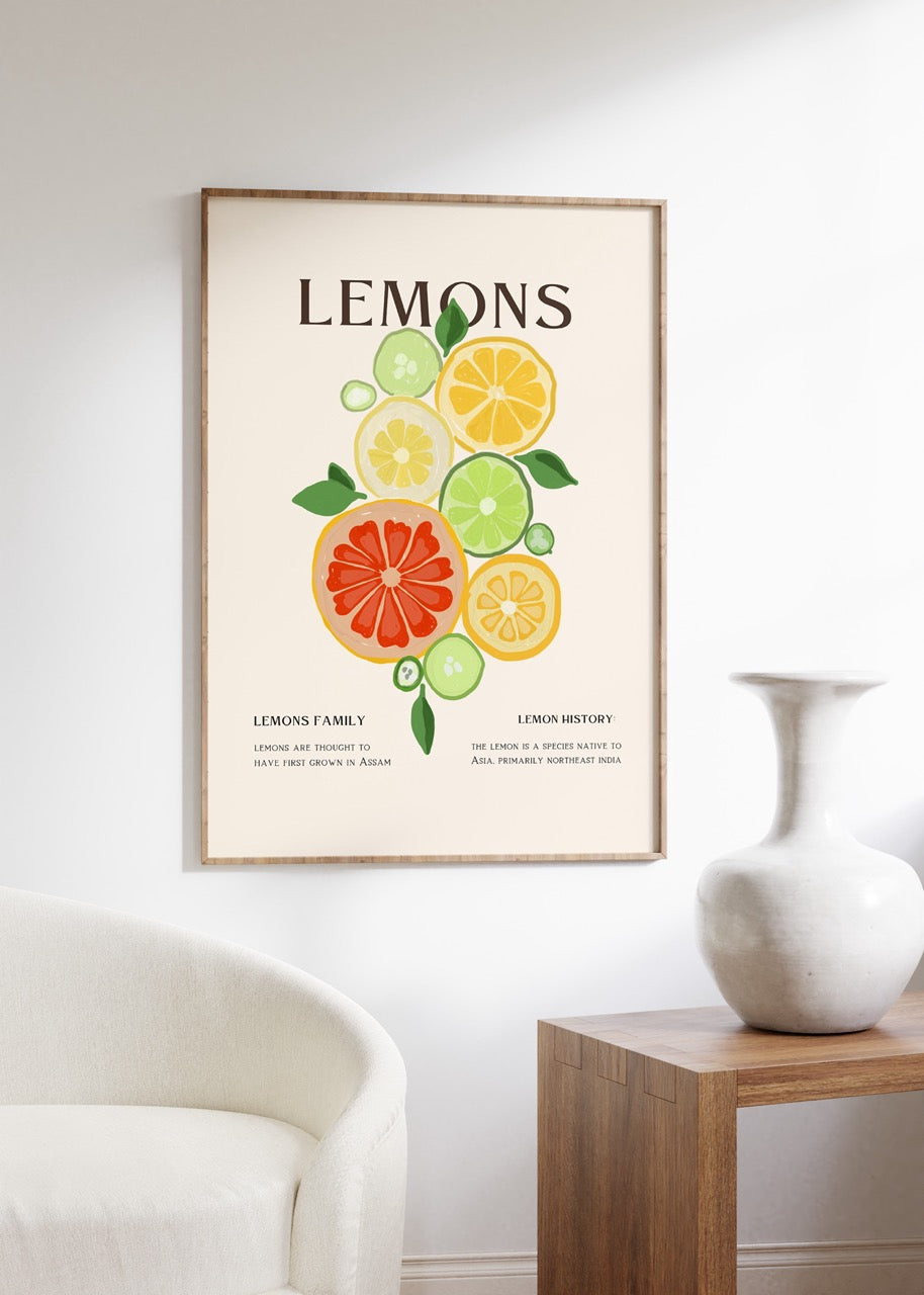 Lemons No.2 Çerçevesiz Poster