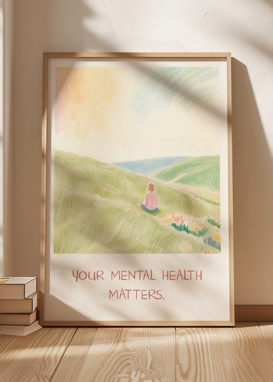 Hiwell x Yaris Note Your Mental Health Matters Çerçevesiz Poster