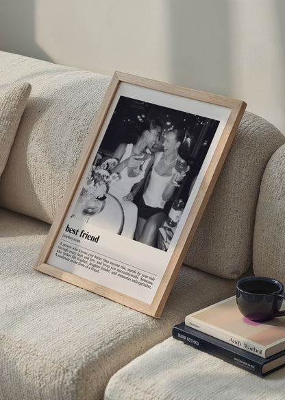 Kişiye Özel Best Friend Çerçevesiz Poster - Özel Tasarım - CUSTOM7