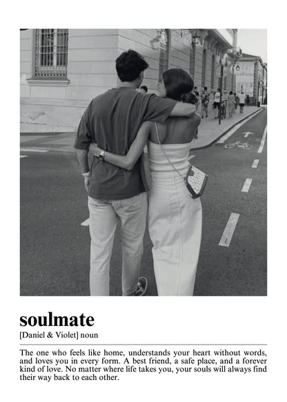 Kişiye Özel Soulmate Çerçevesiz Poster - Özel Tasarım - CUSTOM3