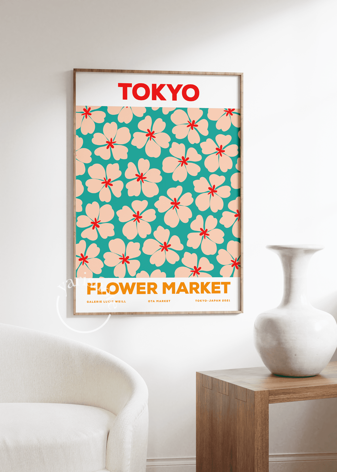 Tokyo Flower Market Çerçevesiz Poster