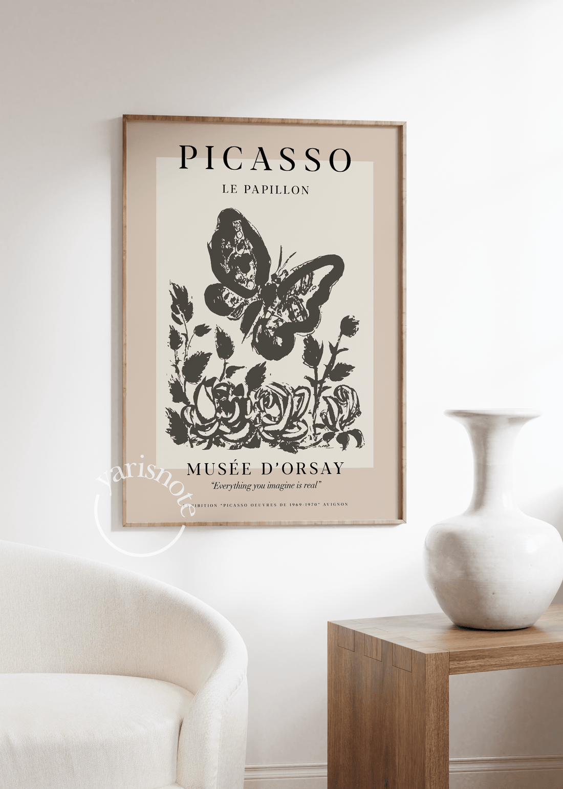 Pablo Picasso Le Papillon Çerçevesiz Poster