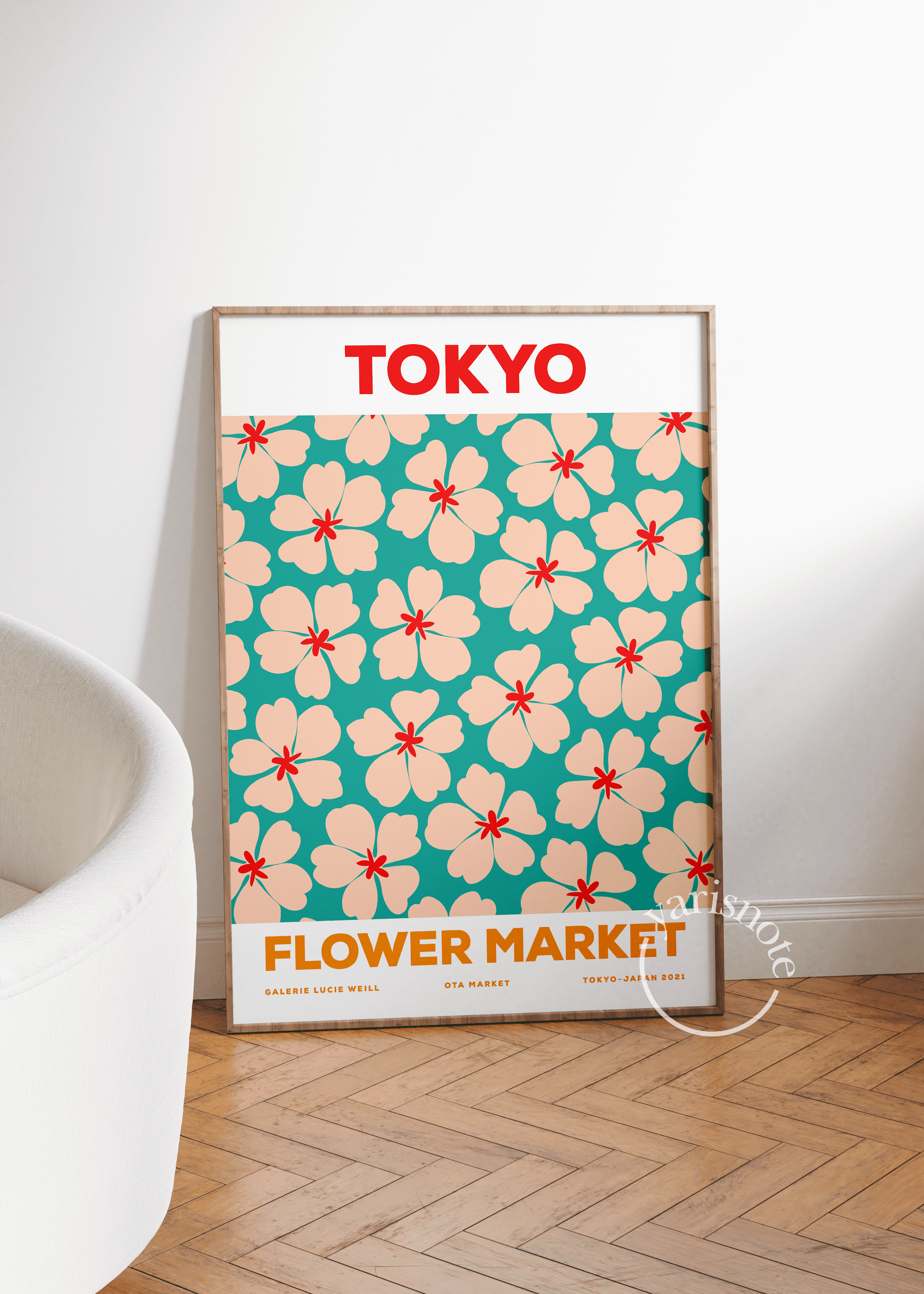 Tokyo Flower Market Çerçevesiz Poster