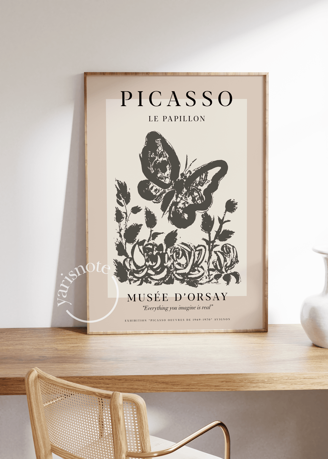 Pablo Picasso Le Papillon Çerçevesiz Poster