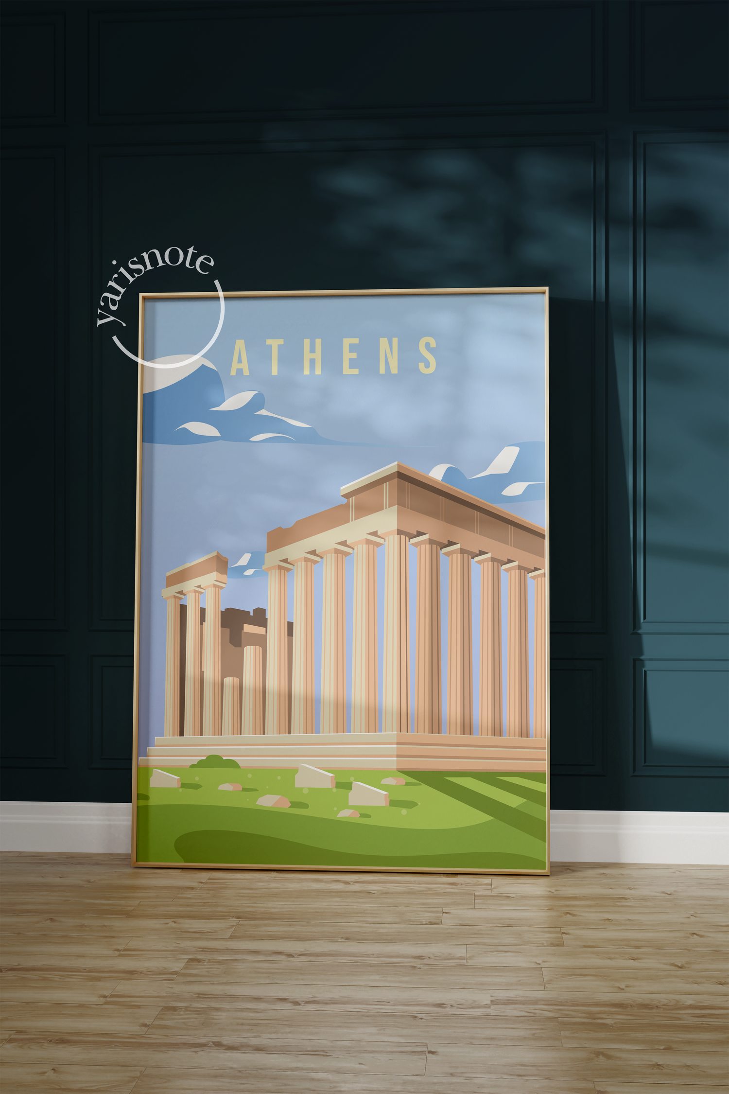 Athens City Unframed Poster