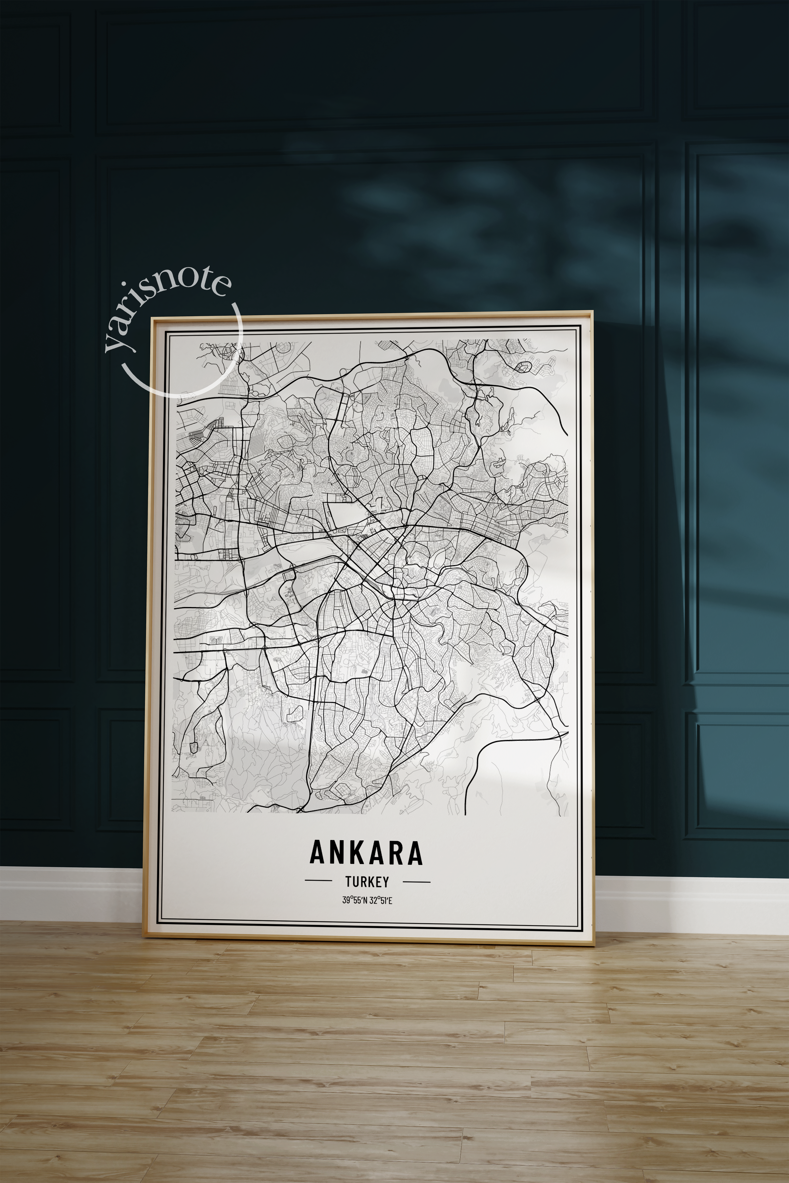 Ankara Map Unframed Poster