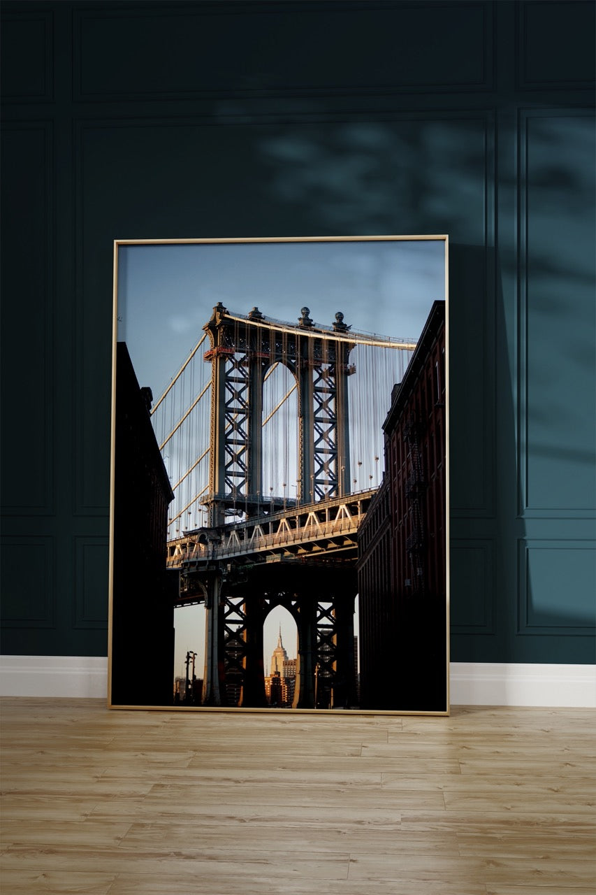 New York Bridge Photo Frameless Poster