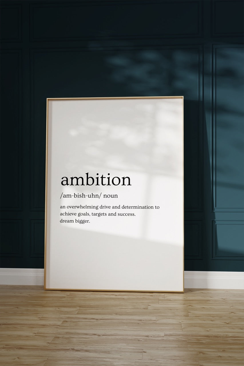 Ambition Word Unframed Poster