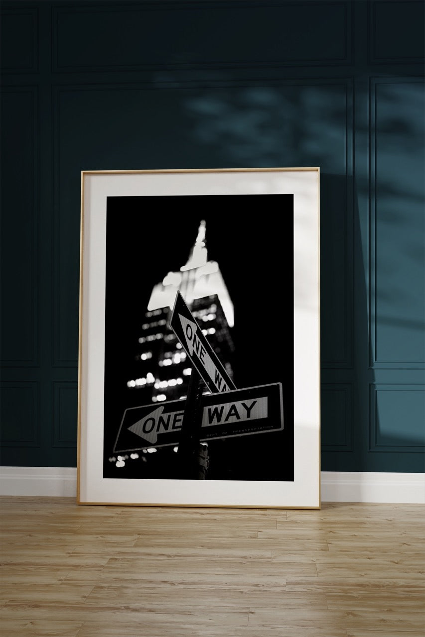 Black And White New York Photo Frameless Poster