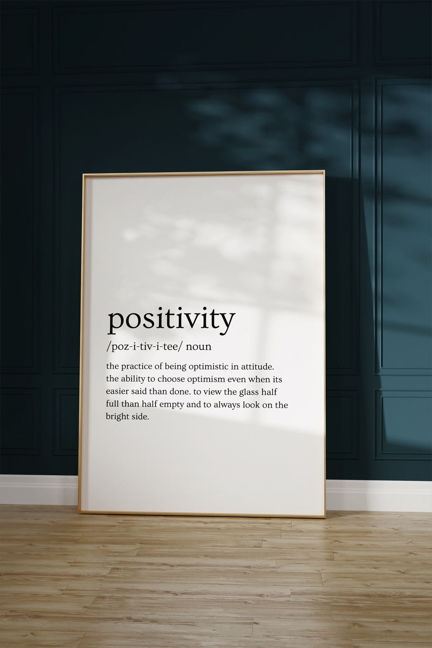 Positivity Kelime Çerçevesiz Poster
