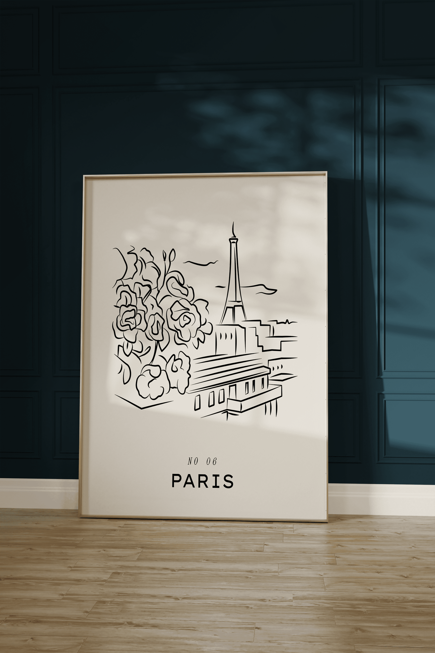 Paris Line Art Unframed Poster