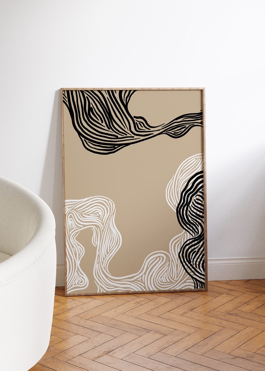 Abstract Linear Unframed Poster