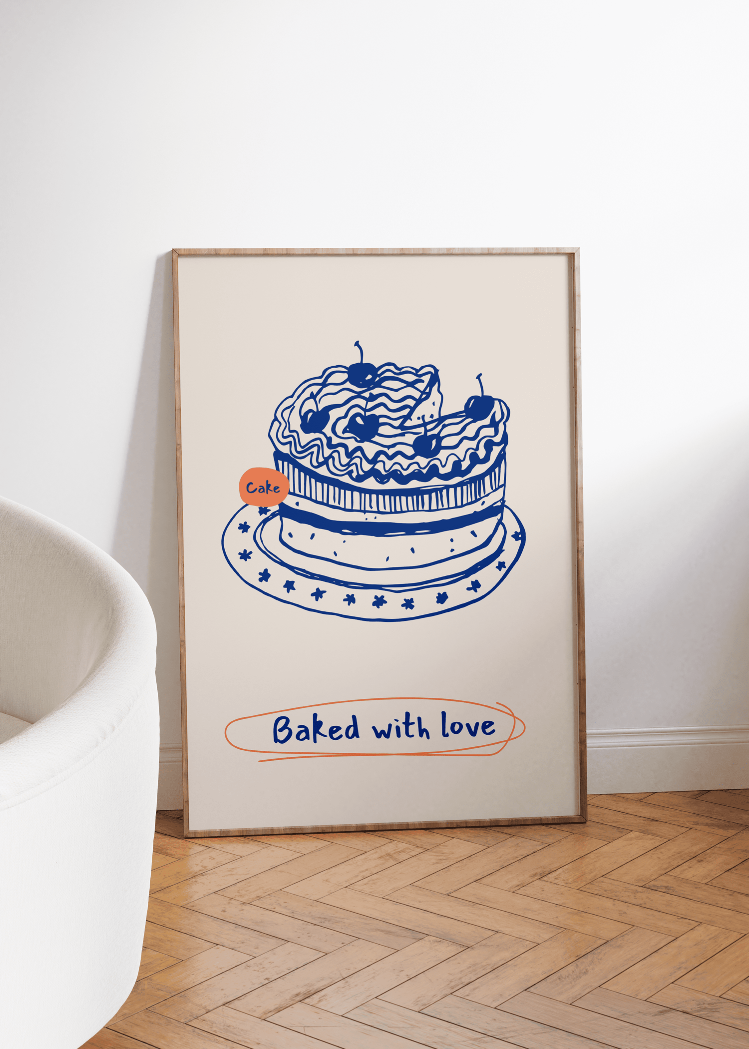 Baked With Love Cake Unframed Poster