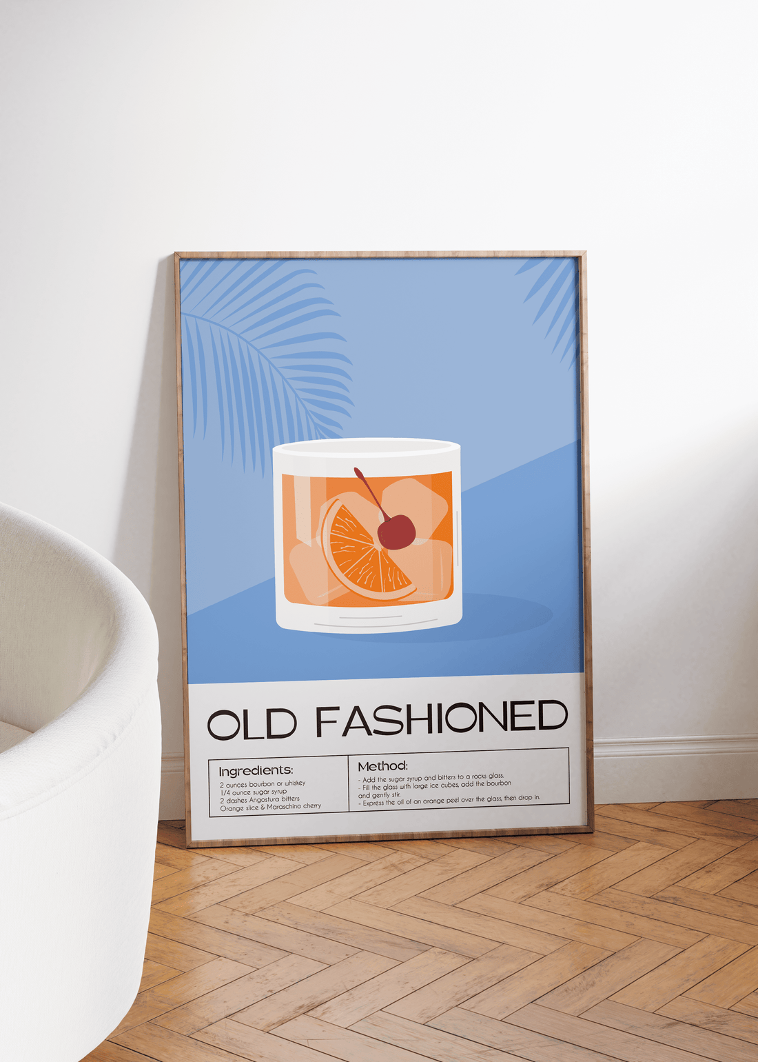 Cocktail Old Fashioned Çerçevesiz Poster
