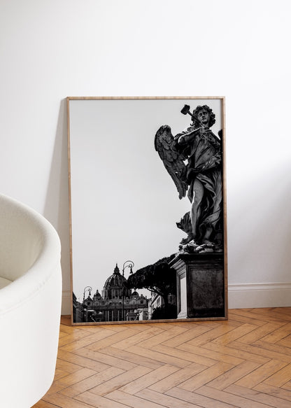 Rome Black And White Photo Frameless Poster