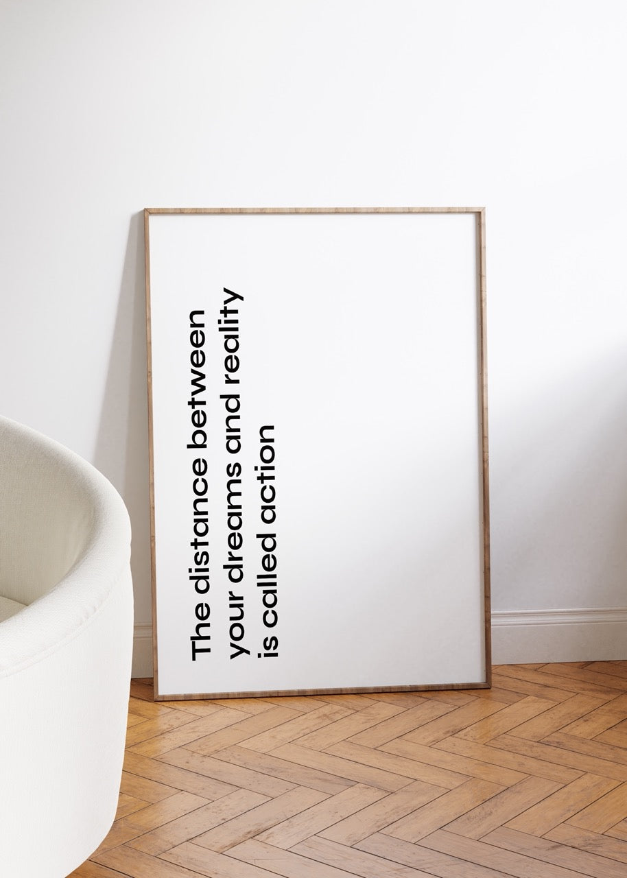 Lettering Art Motivational Frameless Poster