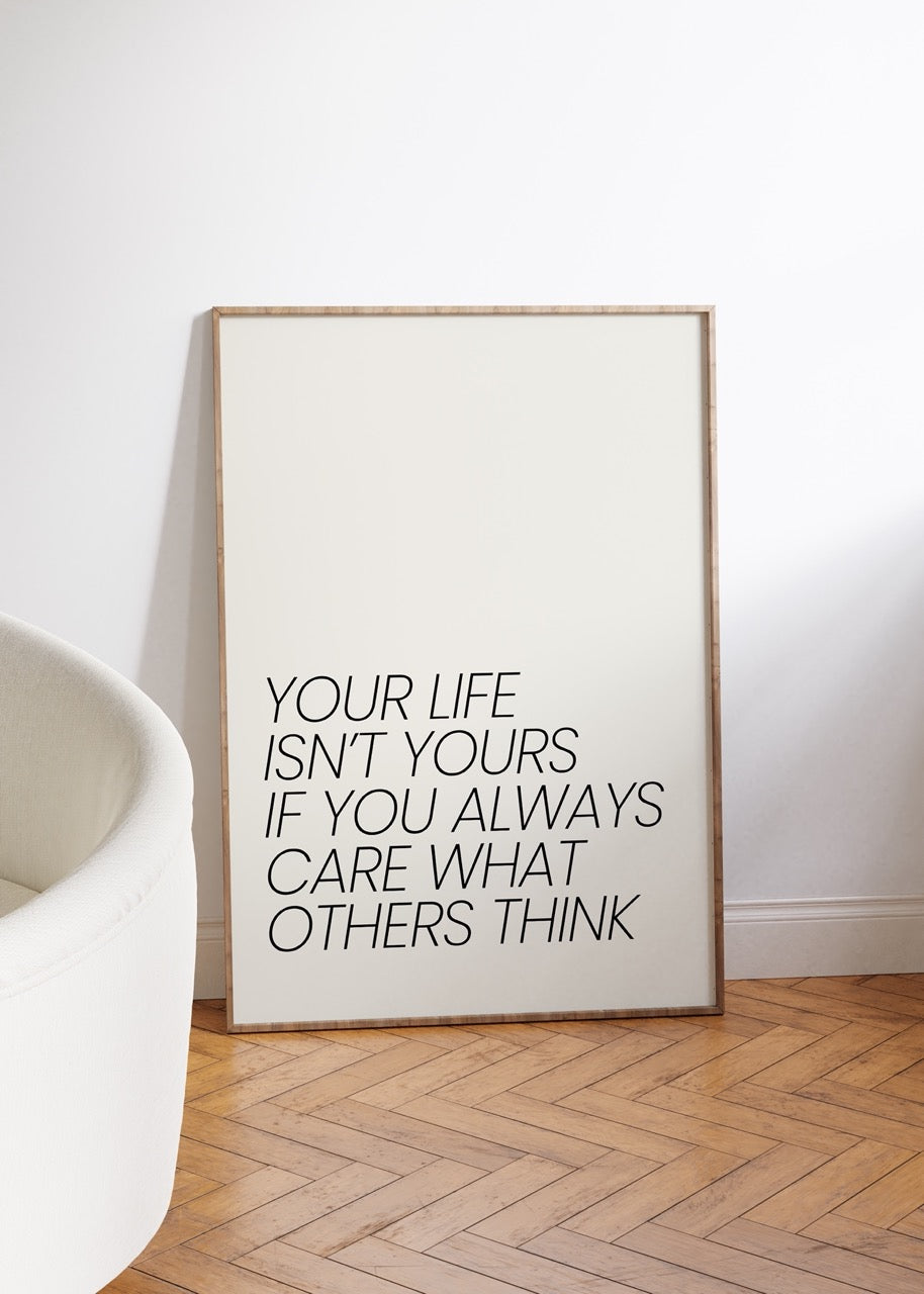 Lettering Art Motivational Frameless Poster