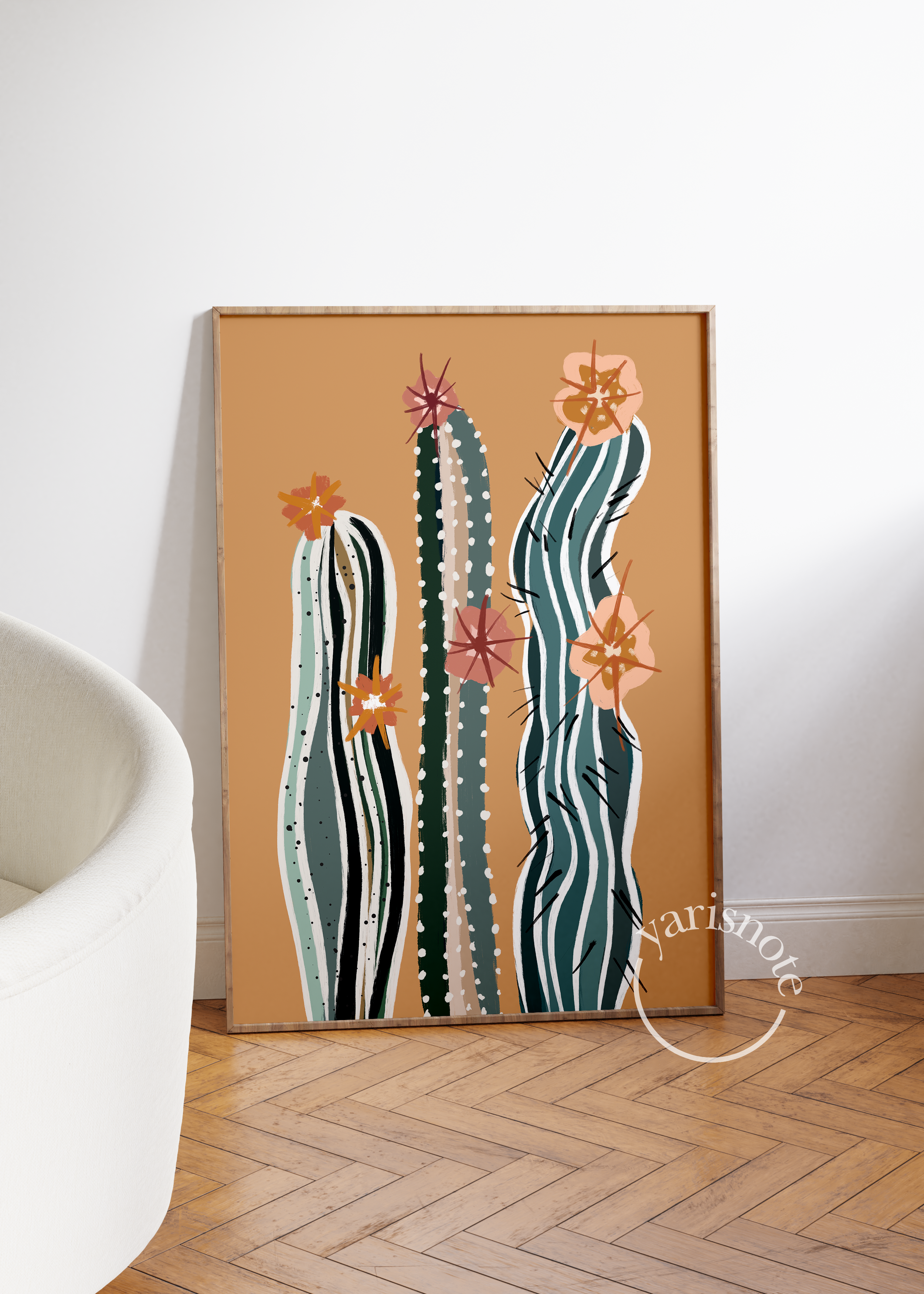 Boho Cactus Çerçevesiz Poster