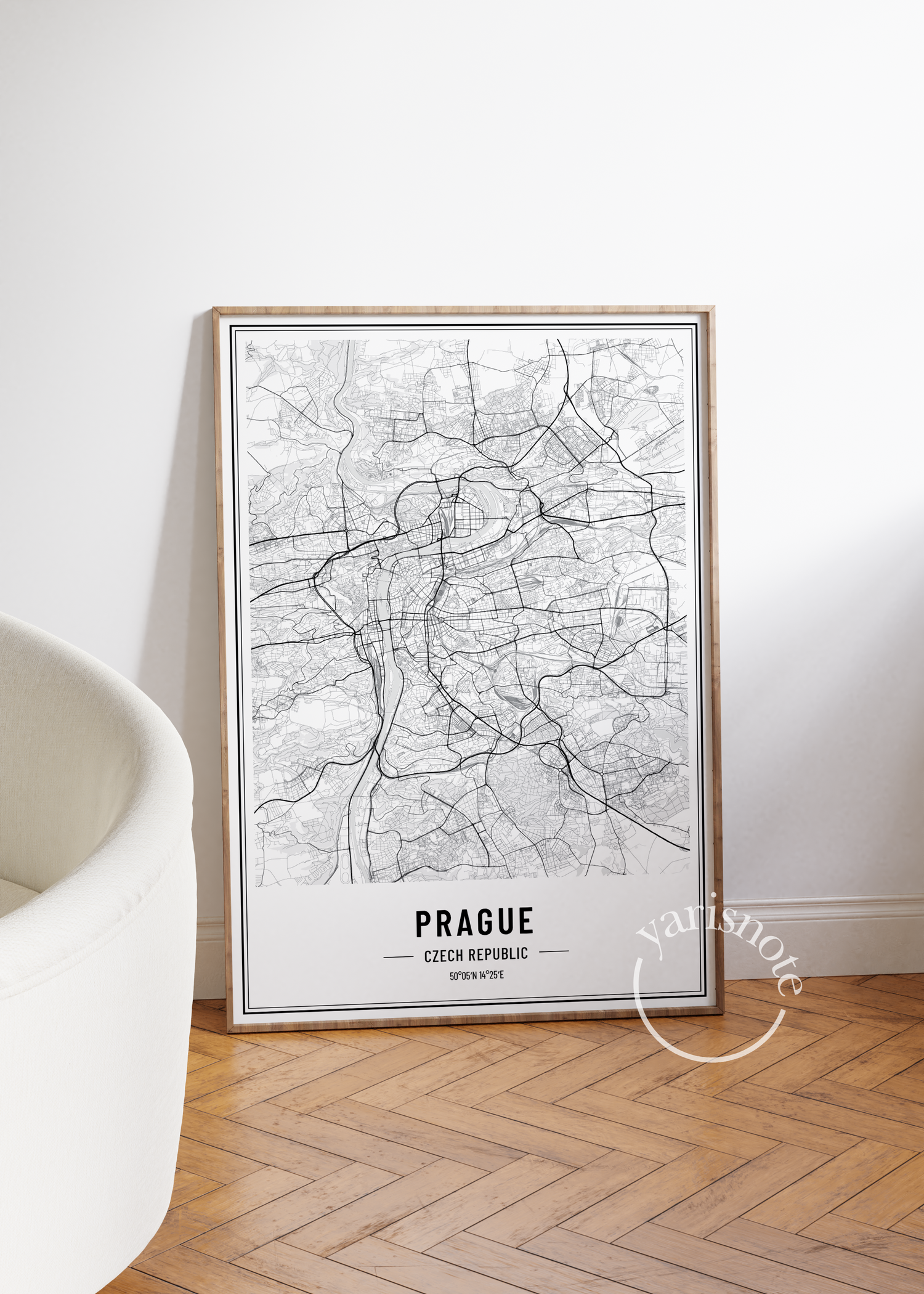 Prague Map Unframed Poster