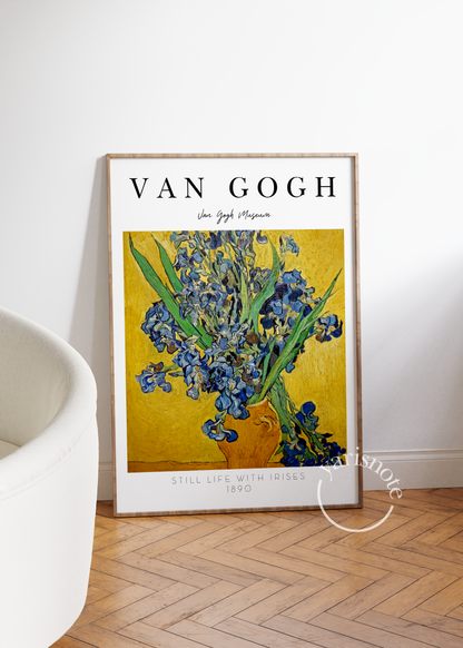Van Gogh Flowers Çerçevesiz Poster
