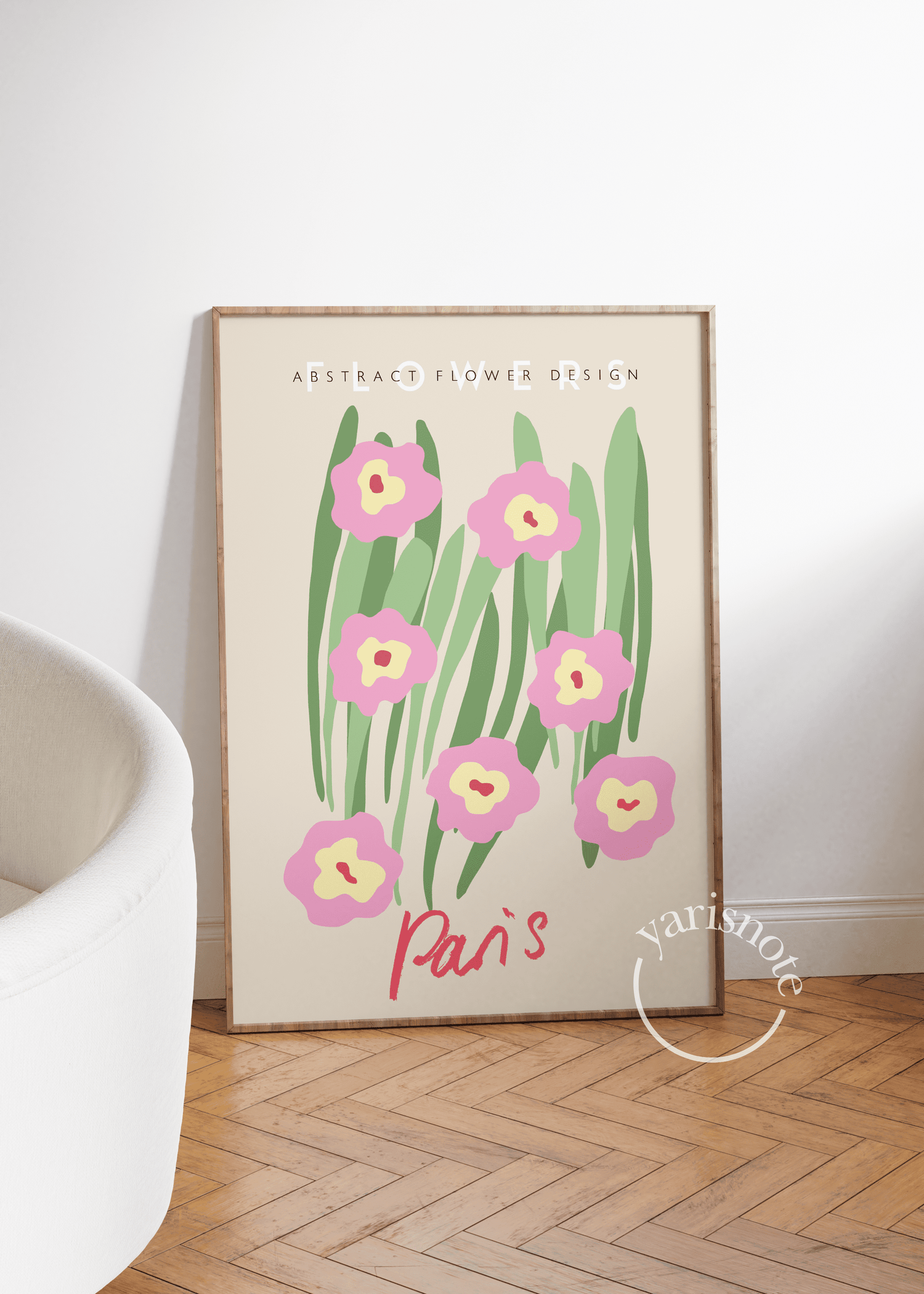 Abstract Flower Paris Unframed Poster