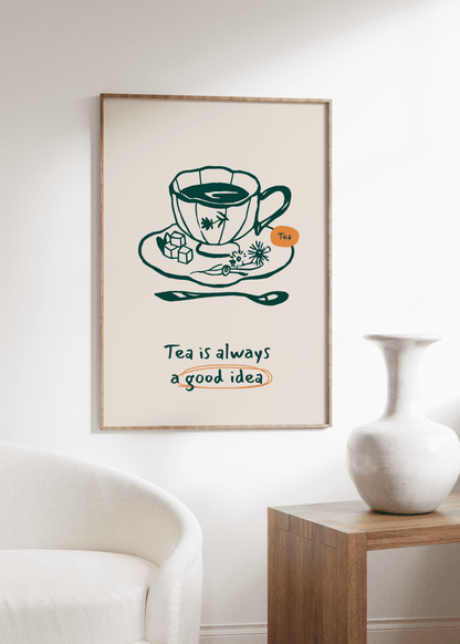 Tea Time Çerçevesiz Poster