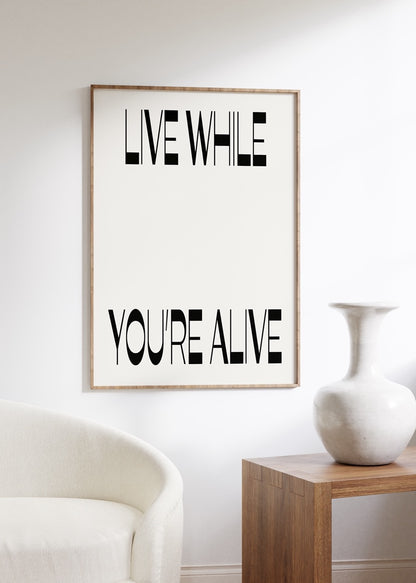 Lettering Art Motivational Frameless Poster