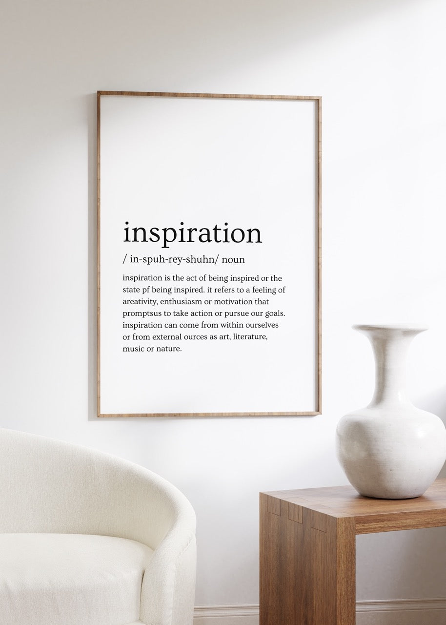 Inspiration Word Frameless Poster