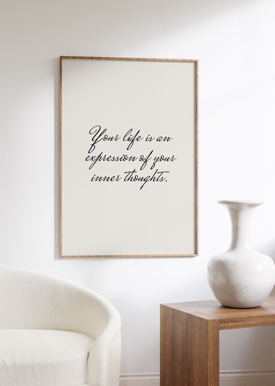 Lettering Art Motivational Frameless Poster