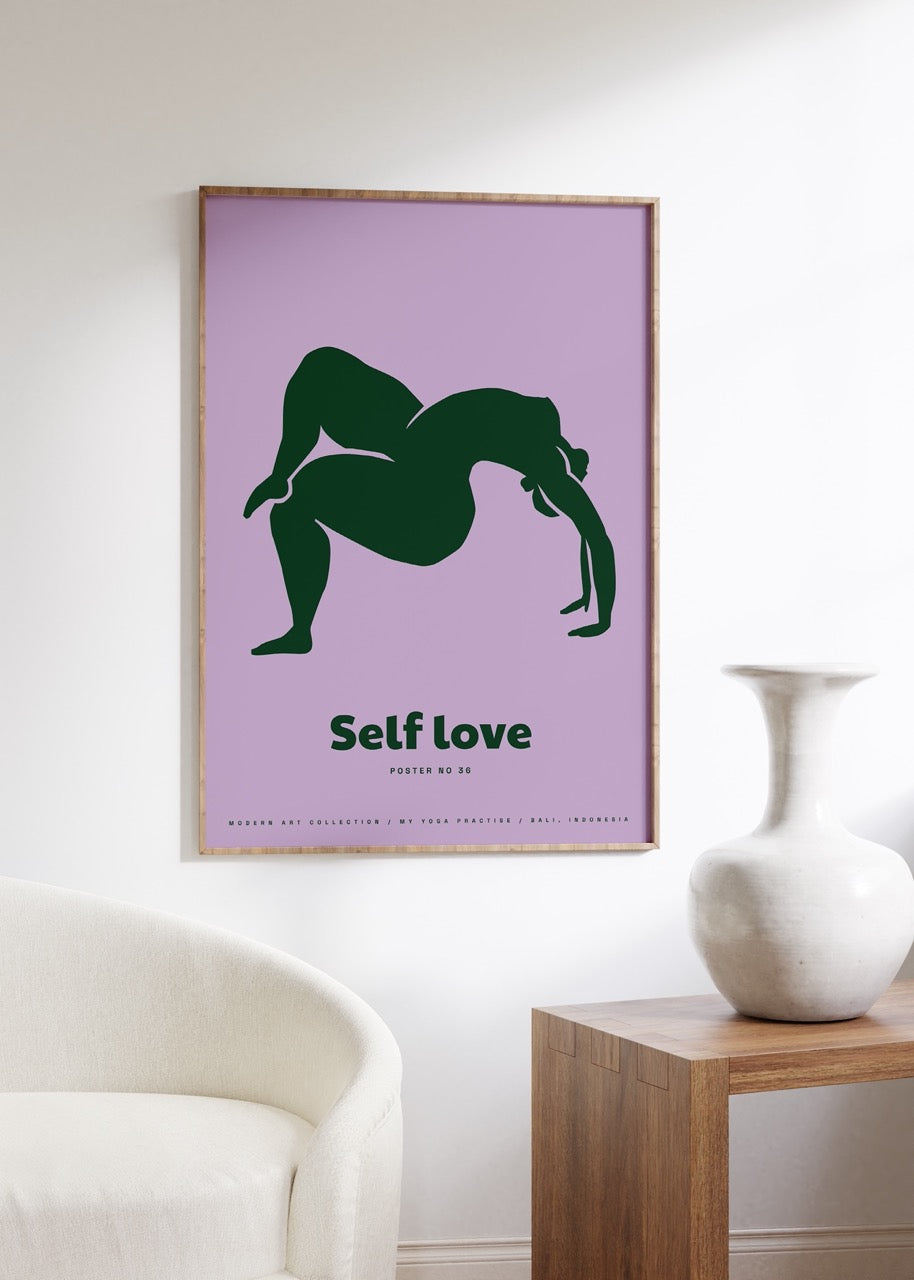 Yoga Meditasyon Çerçevesiz Poster