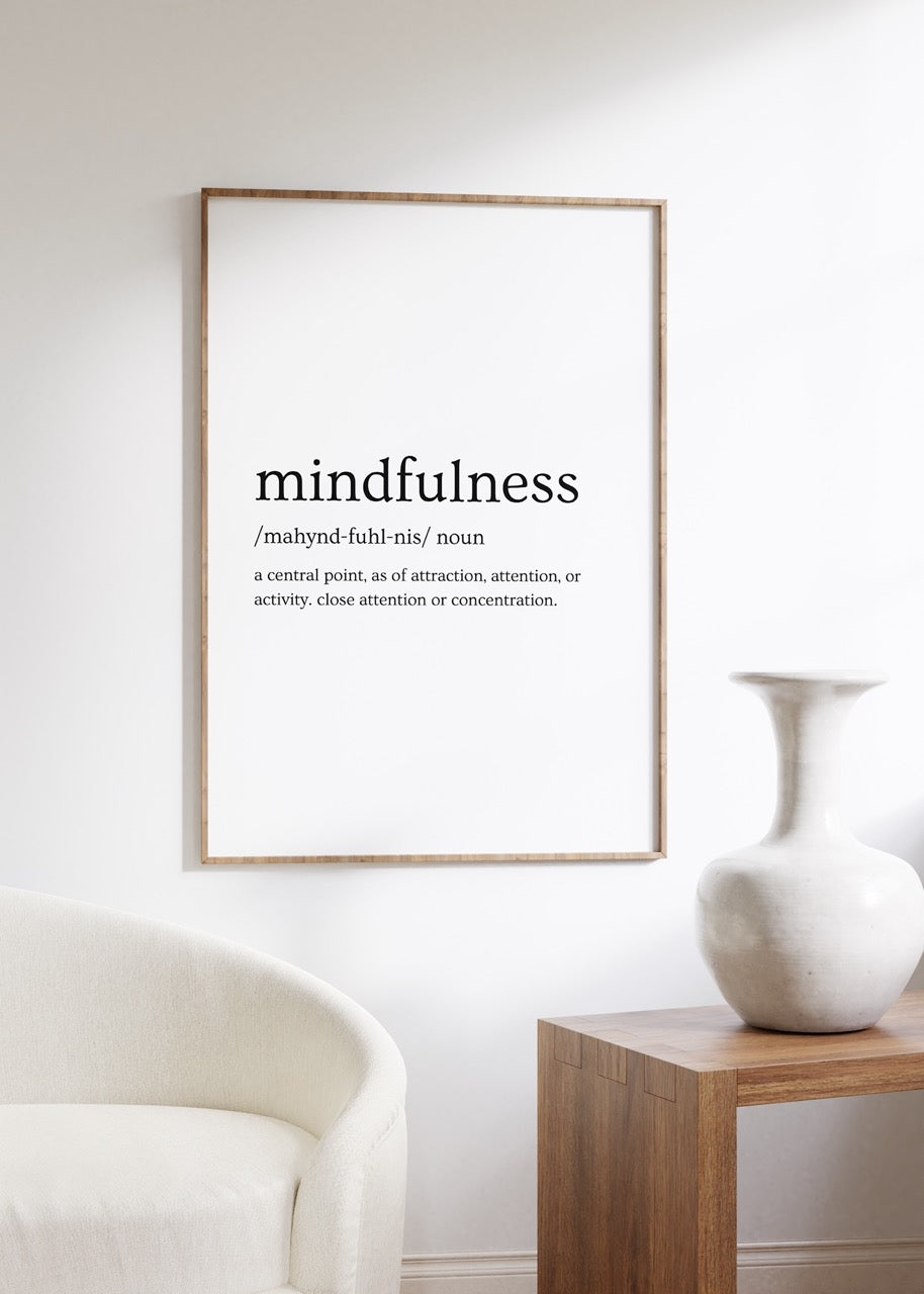 Mindfulness Word Unframed Poster