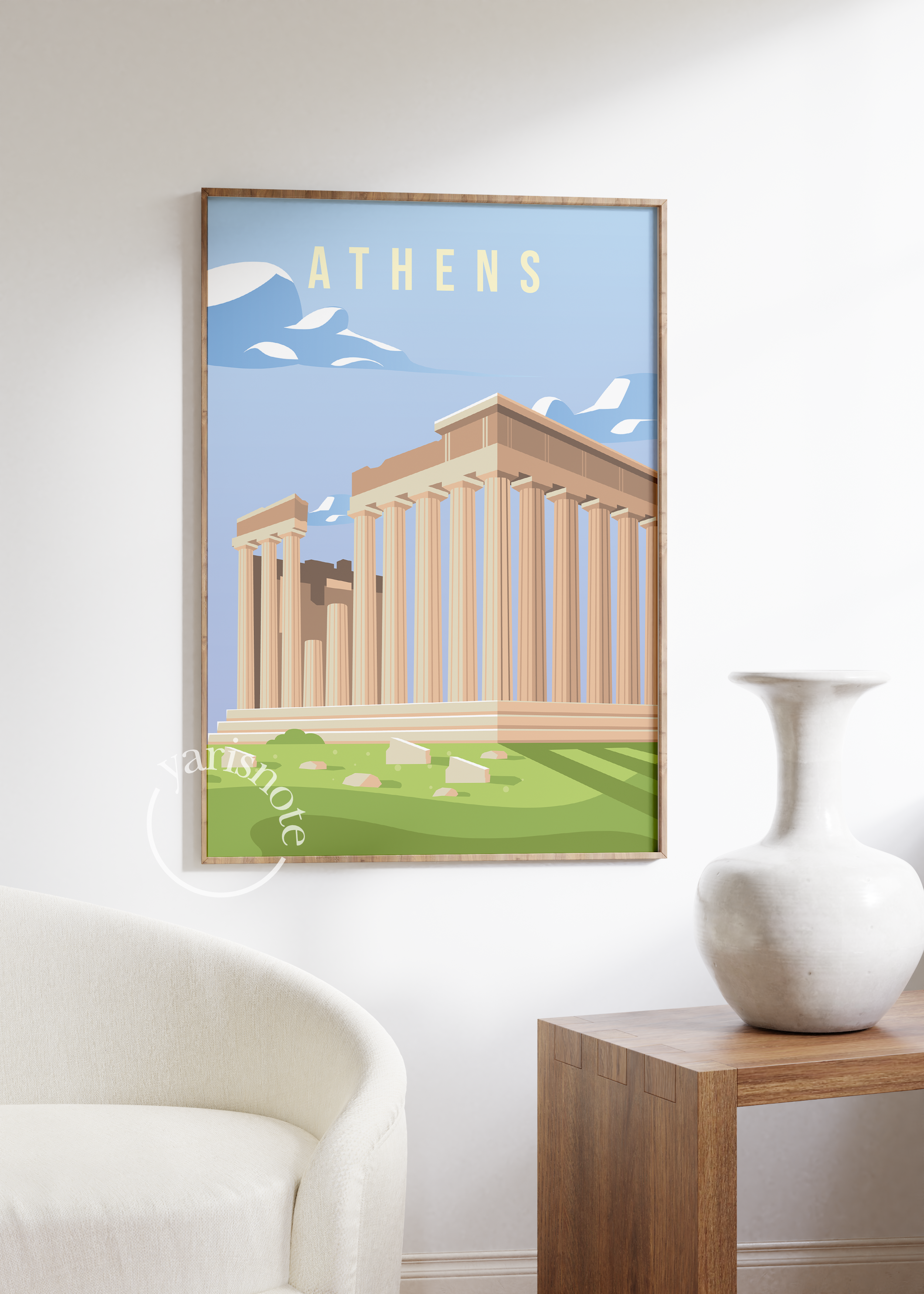 Athens City Çerçevesiz Poster
