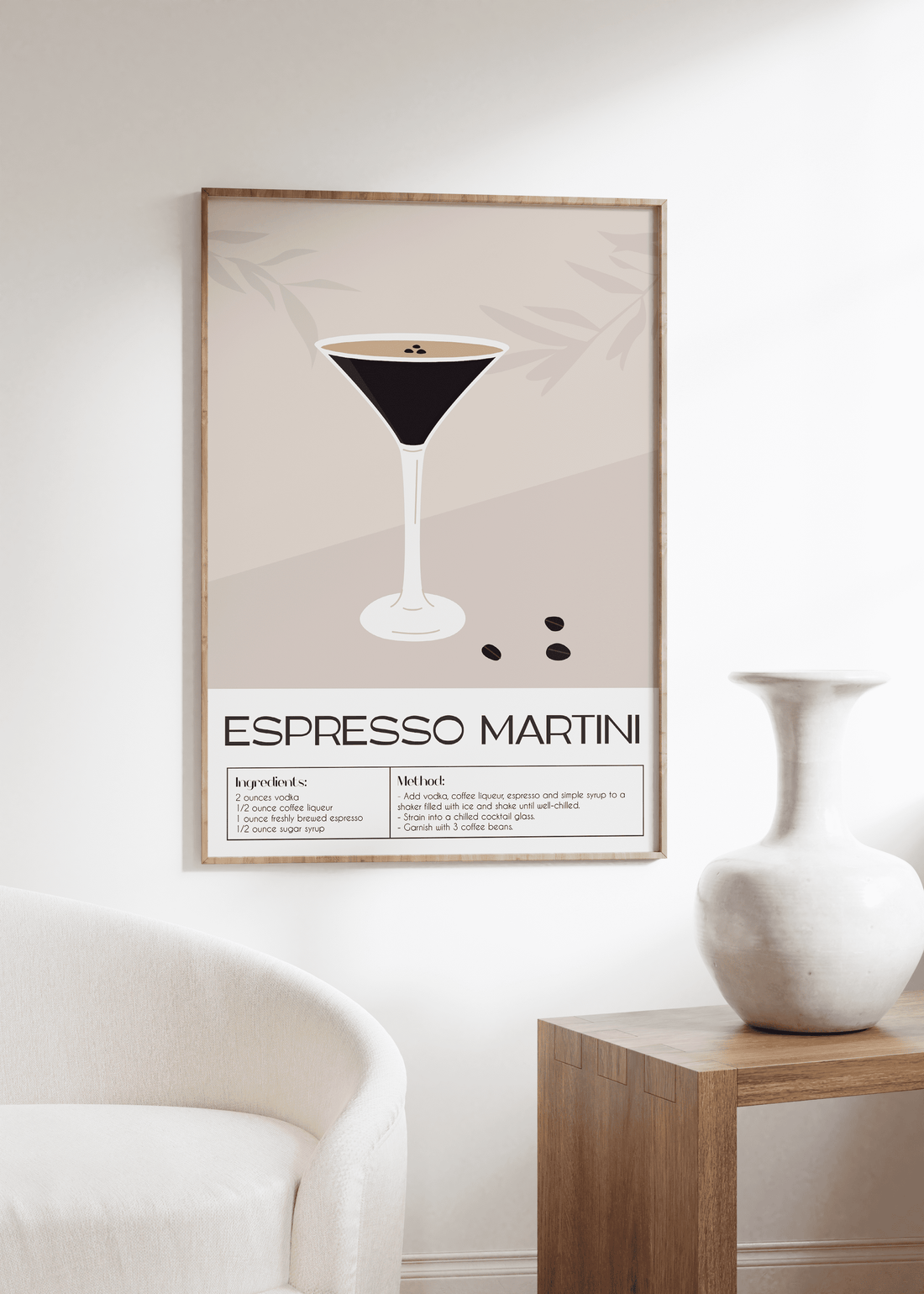 Cocktail Espresso Martini Çerçevesiz Poster