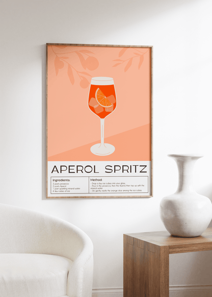 Cocktail Aperol Spritz Çerçevesiz Poster