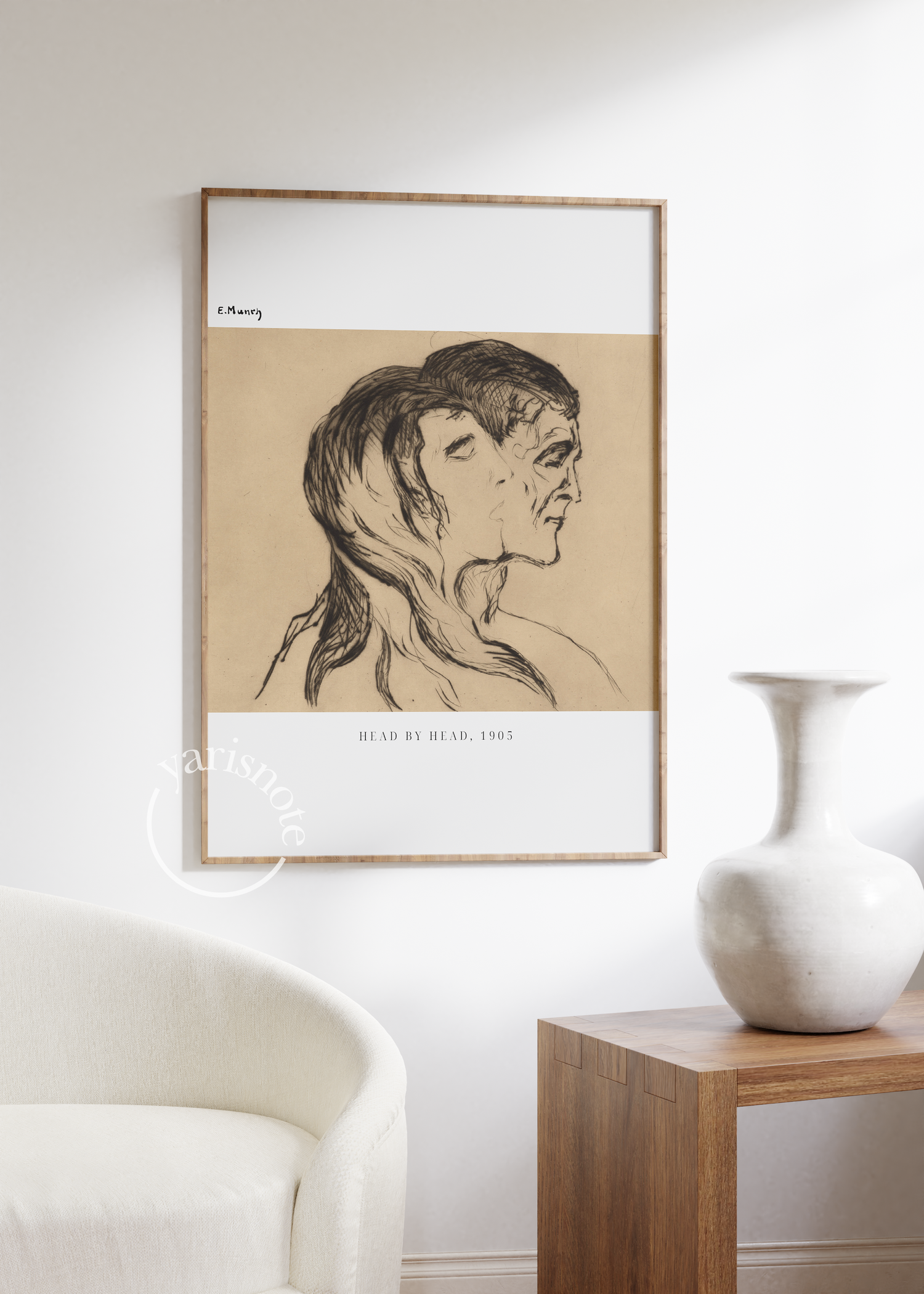 Edvard Munch Head By Head Unframed Poster
