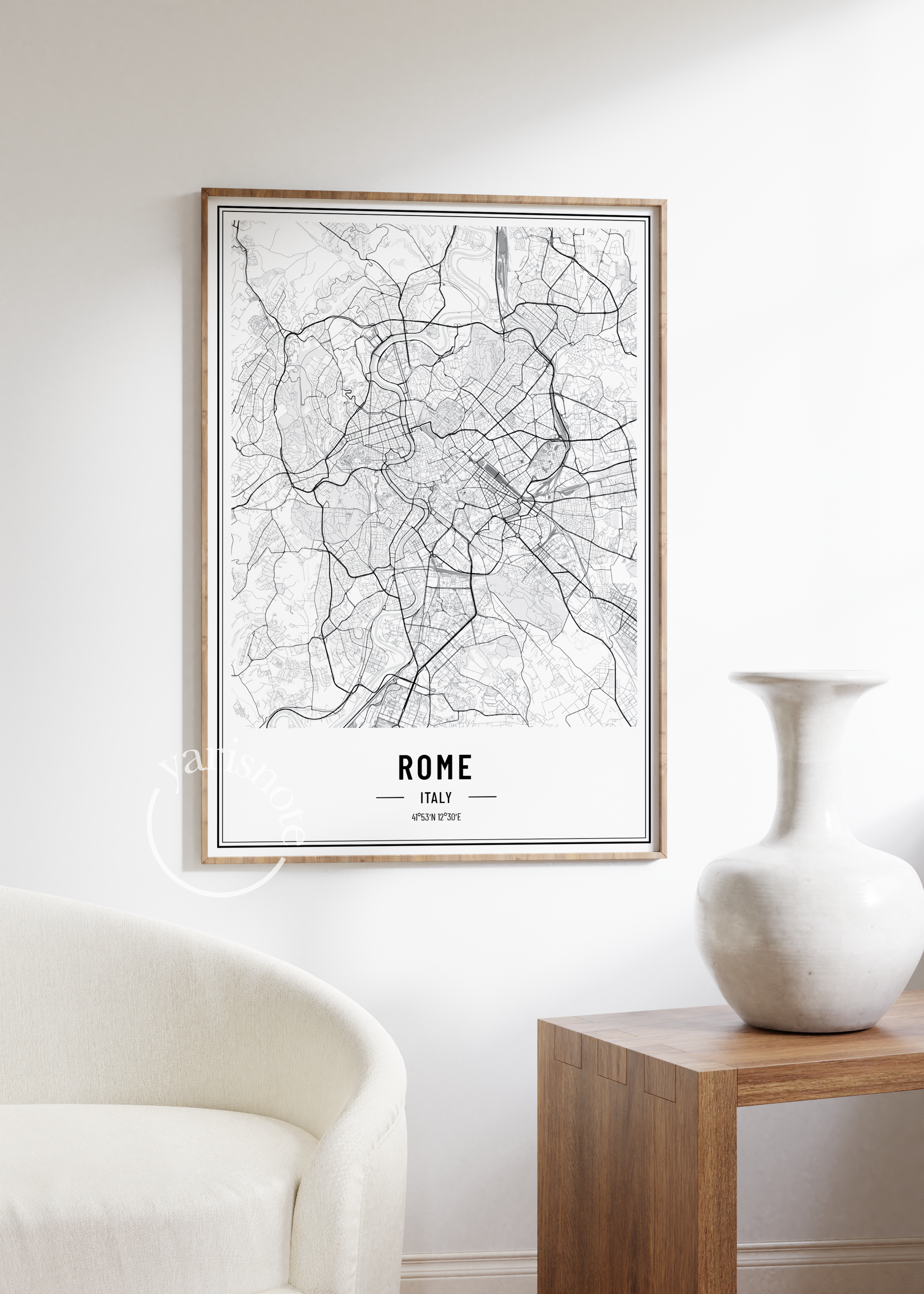 Rome Map Unframed Poster