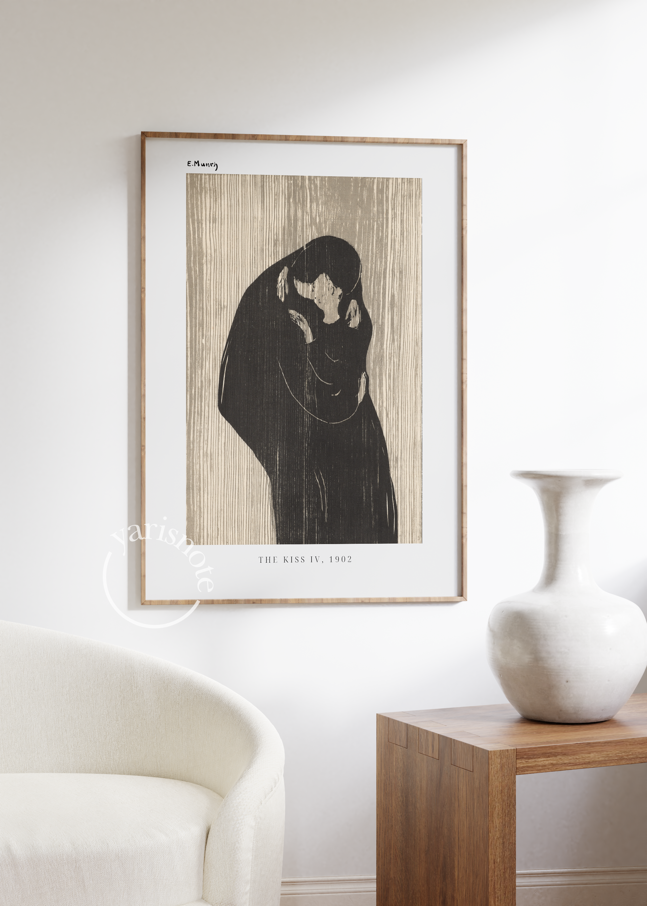 Edvard Munch The Kiss IV Unframed Poster