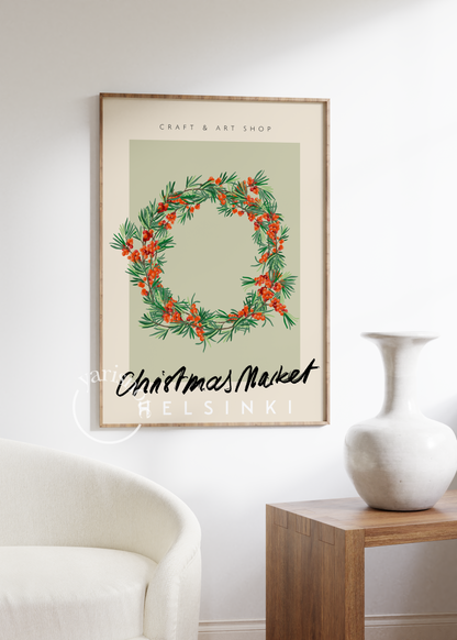 Helsinki Christmas Unframed Poster