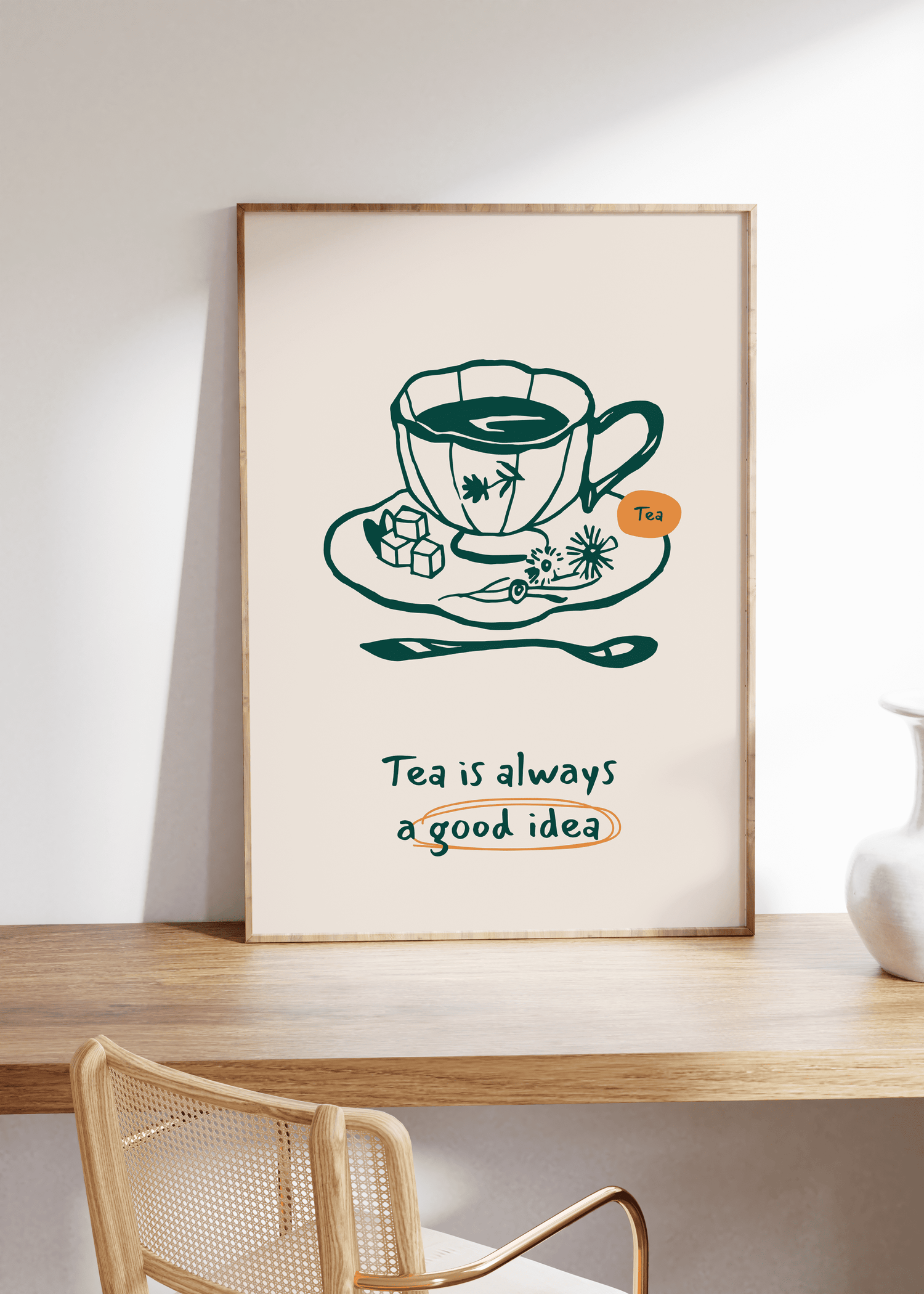 Tea Time Çerçevesiz Poster