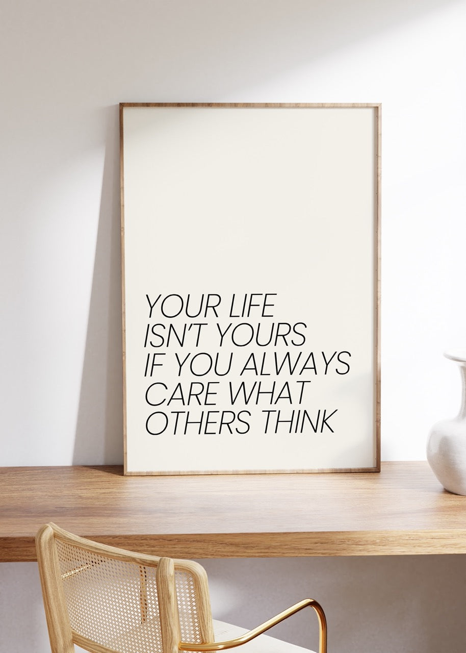 Lettering Art Motivational Frameless Poster