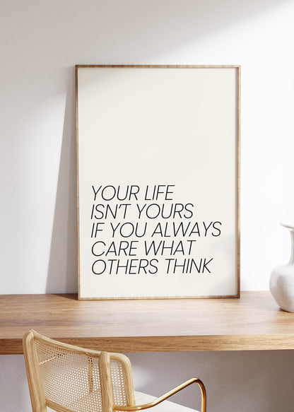 Lettering Art Motivational Frameless Poster