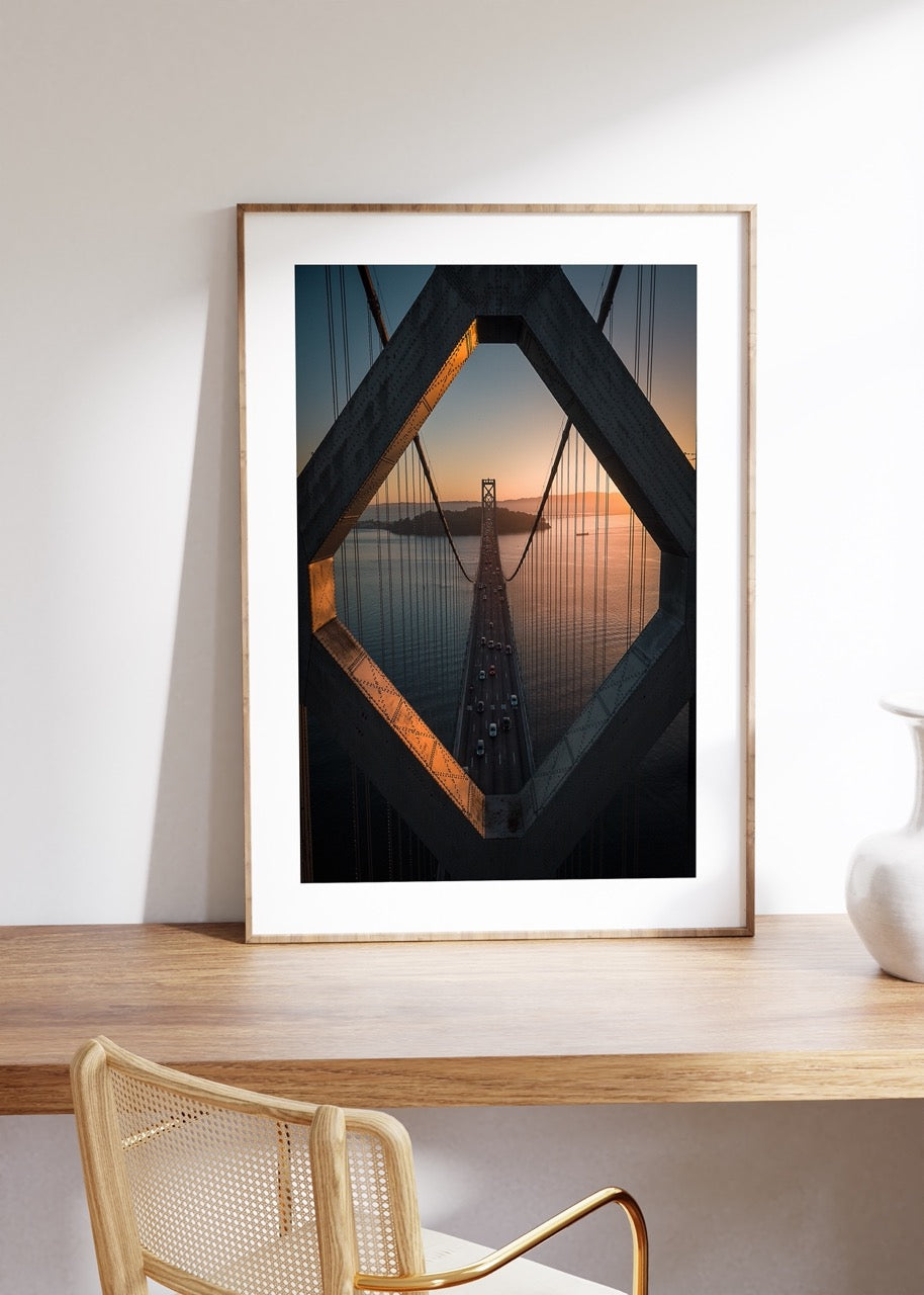 San Francisco Bridge Photo Frameless Poster